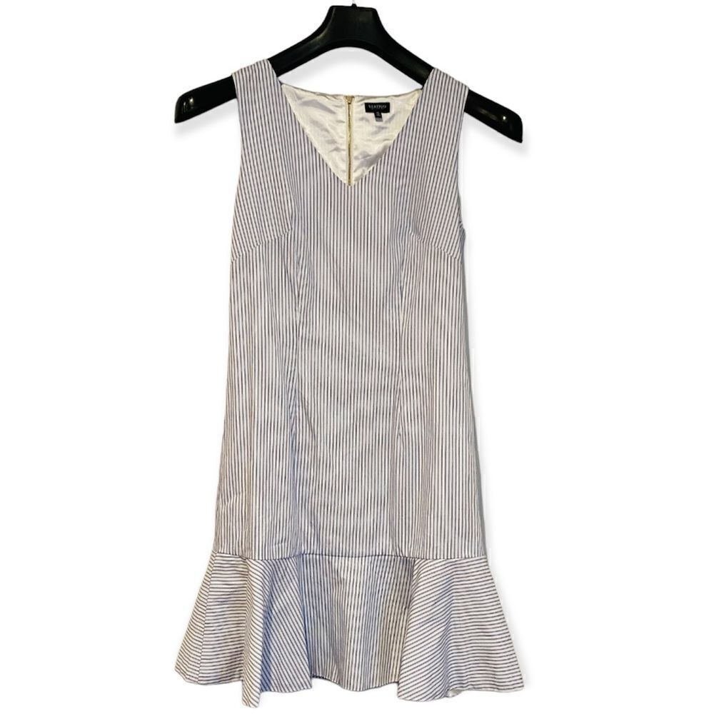 Vertigo Collection Hello Spring Naomi Blue Striped Tank Dress Size XS
